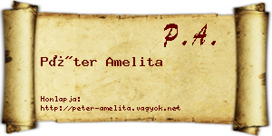 Péter Amelita névjegykártya