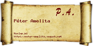 Péter Amelita névjegykártya