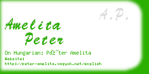 amelita peter business card